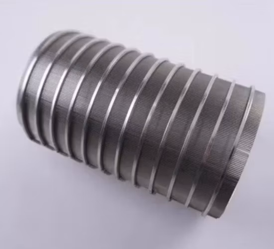 SS304 SUS316L Keildrahtflansch-Schraubenpresssiebfilter